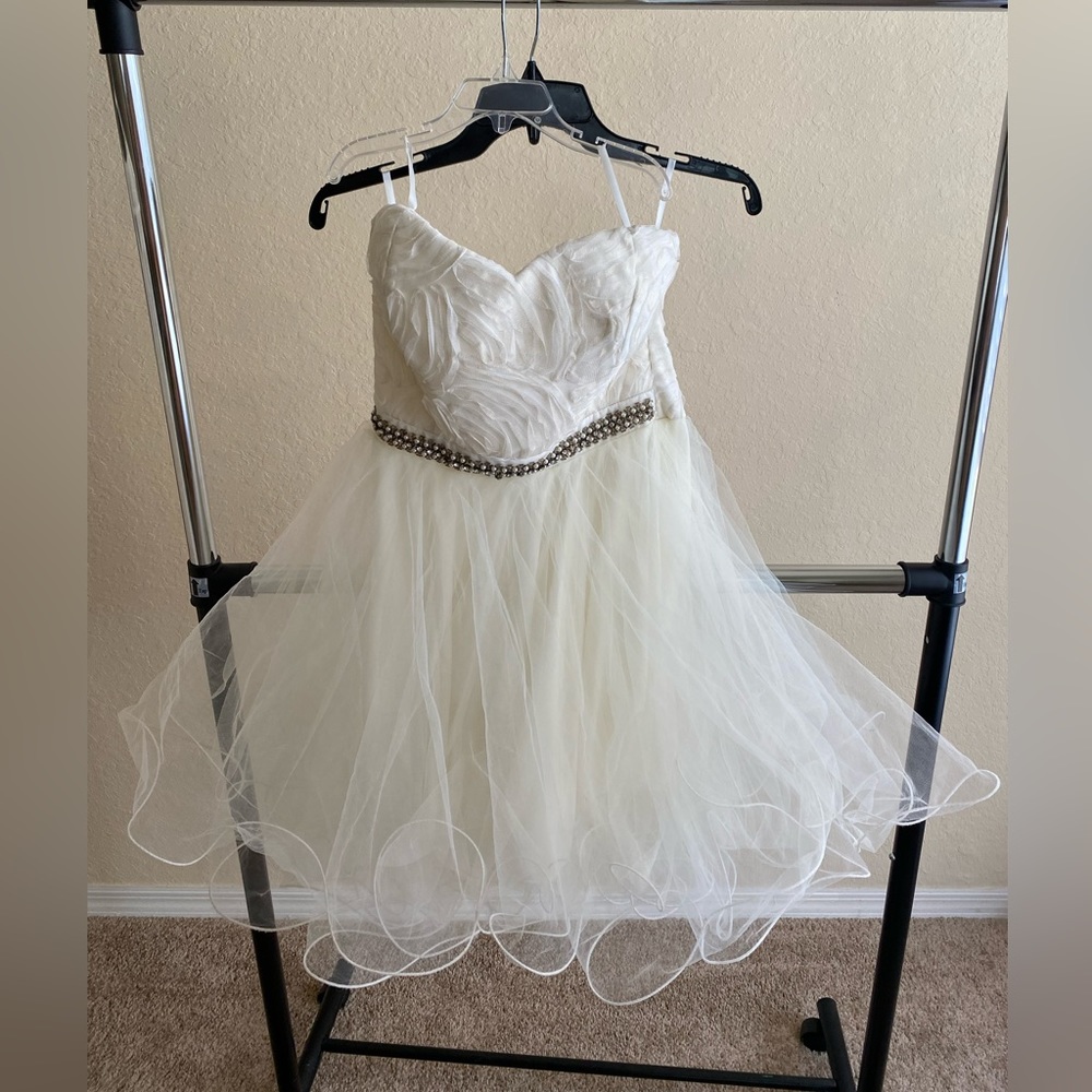 Trixxi Mini Strapless Party Club Dress Tulle Skater Dress